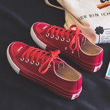Canvas Fashion Shoes Woman 2019 Spring New Fashion Candy Color Women Casual Shoes Flats Canvas Women Casual Solid Shoes Sneakers